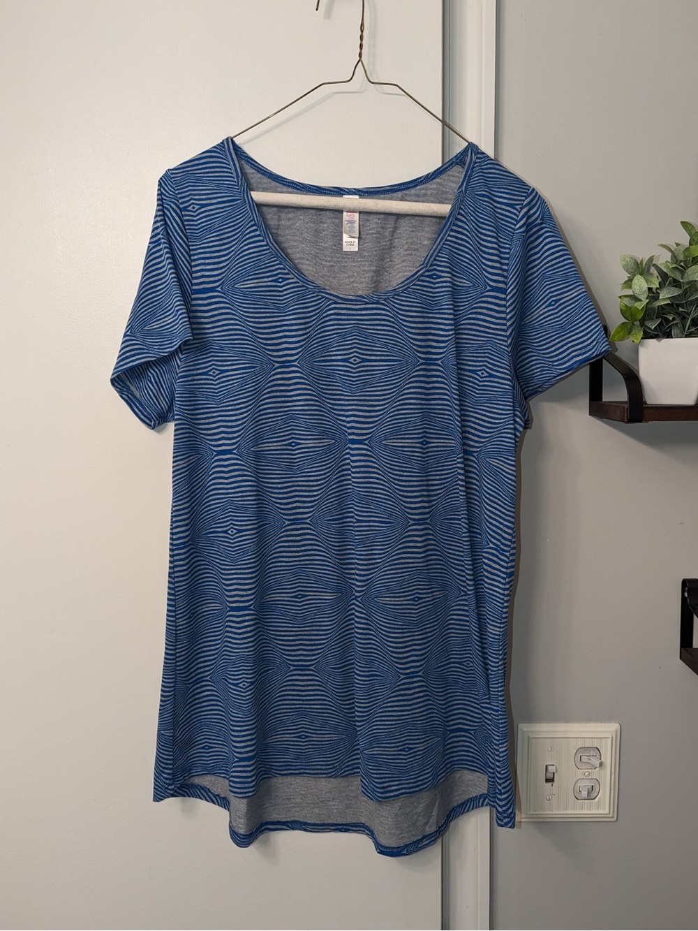 Cool Blue Pattern Tunic T-Shirt